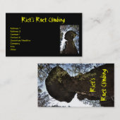 Carte de visite d'escalade de roche (Devant / Derrière)