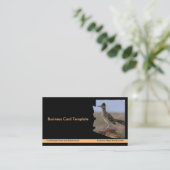 Carte De Visite Desert Bird Roadrunner Arizona State Map (Debout devant)