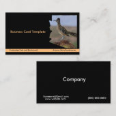 Carte De Visite Desert Bird Roadrunner Arizona State Map (Devant / Derrière)