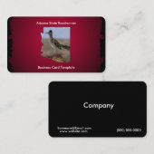 Carte De Visite Desert Bird Roadrunner Arizona State Map (Devant / Derrière)