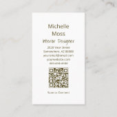 Carte De Visite Desert Cactus Abstract Botanical Interior Design (Dos)