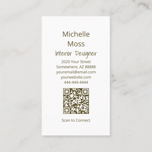 Carte De Visite Desert Cactus Abstract Botanical Interior Design (Dos)