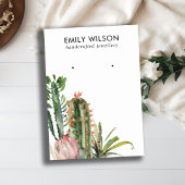 CARTE DE VISITE DÉSERT CACTUS PROTÉA FOLIAGE STUD EARRING AFFICHAG