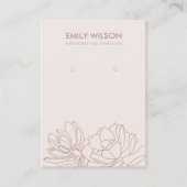 CARTE DE VISITE DESERT CACTUS SUCCULENT BLUSH ROSE EARRING AFFICHA (Devant)