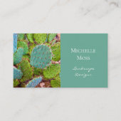 Carte De Visite Desert Cactus Succulent tendance Turquoise vert (Devant)