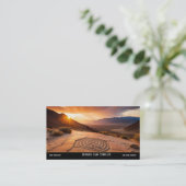 Carte de visite Désert Coucher de soleil (Debout devant)