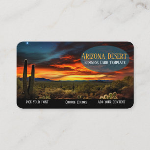 Carte de visite Désert Coucher de soleil Arizona S