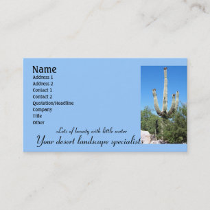 Carte De Visite Desert Landscaping Company