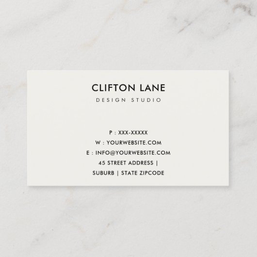 CARTE DE VISITE DÉSERT MODERNE CACTUS JARDIN FLEURI COULEUR D'EAU (Dos)