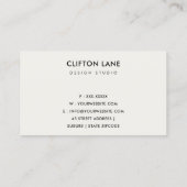 CARTE DE VISITE DÉSERT MODERNE CACTUS JARDIN FLEURI COULEUR D'EAU (Dos)