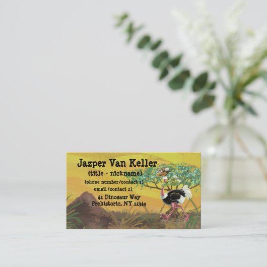 Carte De Visite Desert Ostrich Runner (Debout devant)
