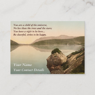 Carte De Visite Desiderata de motivation de côte de l'Irlande