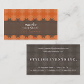 CARTE DE VISITE :: design à motif 4 (Devant / Derrière)