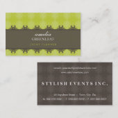 CARTE DE VISITE :: design à motifs 7 (Devant / Derrière)