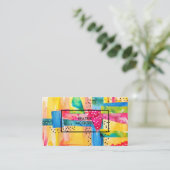 Carte De Visite Design Abstrait coloré moderne (Debout devant)