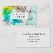 Carte De Visite Design abstrait de l'art moderne de l'encre (Devant / Derrière)