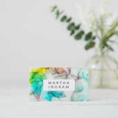 Carte De Visite Design abstrait de l'art moderne de l'encre (Debout devant)