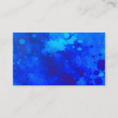 Carte De Visite Design abstrait de peinture bleu aquarelle (Dos)