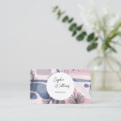 Carte De Visite Design abstrait élégant avec code QR (Debout devant)