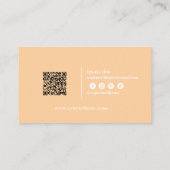 Carte De Visite Design abstrait élégant avec code QR (Dos)