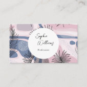 Carte De Visite Design abstrait élégant avec code QR (Devant)