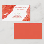 Carte De Visite Design abstrait élégant Red Gossamer (Devant / Derrière)