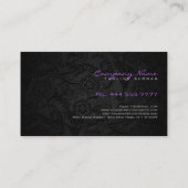 Carte De Visite Design Abstrait noir (Dos)