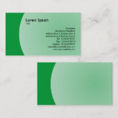 Carte De Visite Design Arc - Vert Gris (Devant / Derrière)