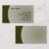 Carte De Visite Design Arc - Vert pâle (Devant / Derrière)