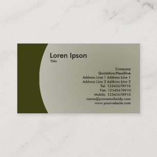 Carte De Visite Design Arc - Vert pâle