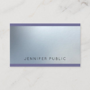 Carte De Visite Design Argent Attrayant Look Glam Plain Luxe