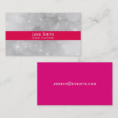 Carte De Visite Design argent moderne moderne tendance Événements (Devant / Derrière)