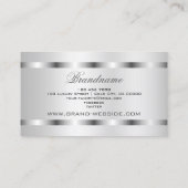 Carte De Visite Design avec Silver Effet Promotion professionnelle (Dos)