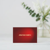 Carte De Visite Design Black Red Gold Damask Luxury Professionnel (Debout devant)