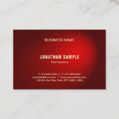 Carte De Visite Design Black Red Gold Damask Luxury Professionnel (Dos)