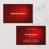 Carte De Visite Design Black Red Gold Damask Luxury Professionnel (Devant / Derrière)