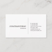 Carte De Visite Design blanc élégant et créatif Design moderne et (Devant)