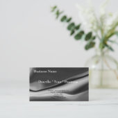 Carte de visite design blanc noir lisse (Debout devant)