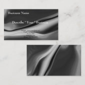 Carte de visite design blanc noir lisse (Devant / Derrière)