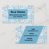Carte De Visite design bleu (Devant / Derrière)