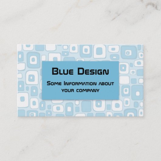 Carte De Visite design bleu (Devant)
