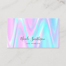 carte de visite design bleu pastel