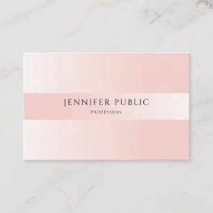 Carte De Visite Design Blush Pink Professionnel Moderne Élégant