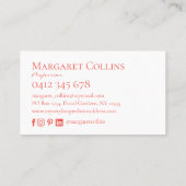 Carte de visite design branché (Dos)