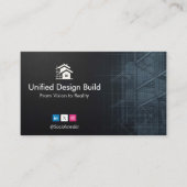 Carte De Visite Design-Build Firms Business | Black Sketch (Devant)