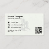 Carte De Visite Design-Build Firms Business | White Sketch (Dos)