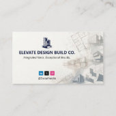 Carte De Visite Design-Build Firms Business | White Sketch (Devant)