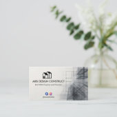 Carte De Visite Design-Build Firms Business | White Sketch (Debout devant)
