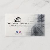 Carte De Visite Design-Build Firms Business | White Sketch (Devant)
