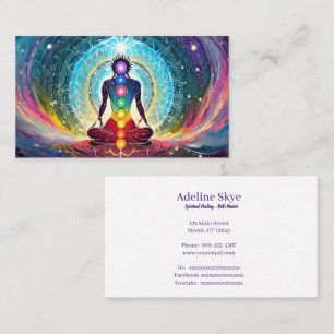 Carte De Visite design chakra mystique en couleurs vives